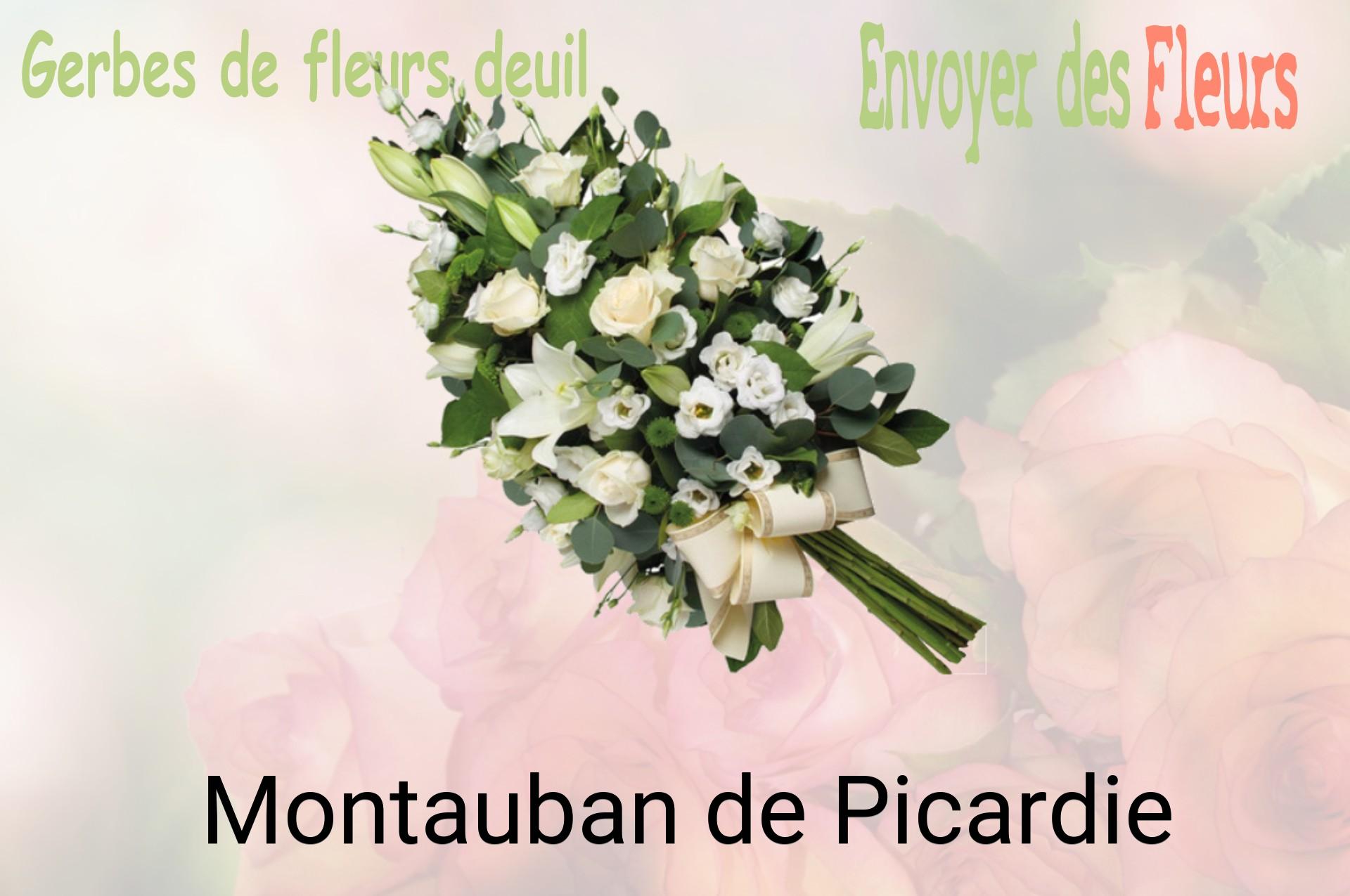 Gerbe de fleurs de deuil livrée à Montauban-de-Picardie